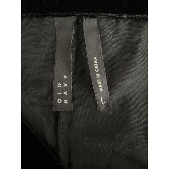 Black Velvet Top Womens L Old Navy Flare Sleeve Holiday Event Dark Fairy Grunge - Picture 5 of 9